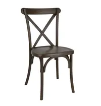 Bolero Stoelen | MANHATTAN | Hars | Houtlook | In-/Outdoor | Stapelbaar | 4 Stuks | 460x435x885(h)mm