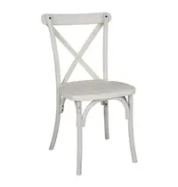 Bolero Stoelen | MANHATTAN | Hars | Wit | In-/Outdoor | Stapelbaar | 4 Stuks | 460x435x885(h)mm