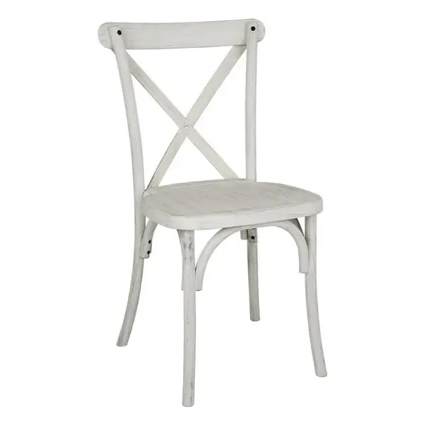 Stoelen | MANHATTAN | Hars | Wit | In-/Outdoor | Stapelbaar | 4 Stuks | 460x435x885(h)mm