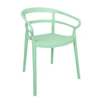 Bolero Stoelen | MATEO | Plastic | Mintgroen | In-/Outdoor | Stapelbaar | 2 Stuks | 545x485x755(h)mm