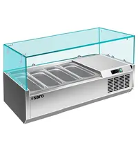 Saro Opzetkoelvitrine | 3x 1/3 GN + 1x 1/2 GN | +2°C/+8°C | 1200x395x435(h)mm