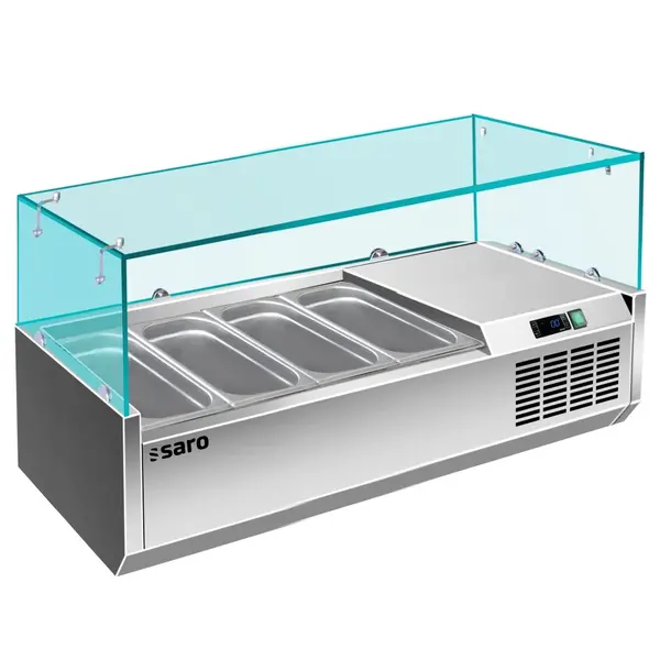 Opzetkoelvitrine | 3x 1/3 GN + 1x 1/2 GN | +2°C/+8°C | 1200x395x435(h)mm