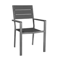 Bolero Stoelen | VALLETTA | Kunststof | Grey | In-/Outdoor | Stapelbaar | 4 Stuks | 600x548x890(h)mm