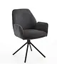 E.R.S. Draaistoelen | Stof/Metaal | Antraciet | Zwarte Poten | Indoor | 2 Stuks | 600x640x880(h)mm 