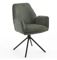E.R.S. Draaistoelen | Stof/Metaal | Groen | Zwarte Poten | Indoor | 2 Stuks | 600x640x880(h)mm 