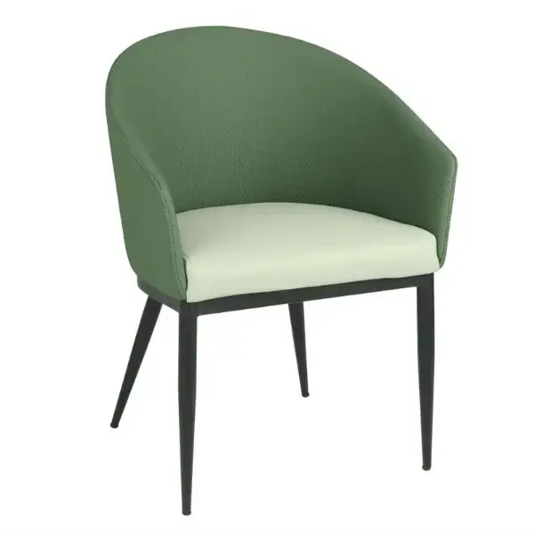 Stoelen | SLOANE | Stof/Staal | Green | Grijze Poten | Indoor | 2 Stuks | 530x540x778(h)mm