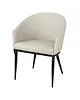Bolero Stoelen | SLOANE | Stof/Staal | Creme | Zwarte Poten | Indoor | 2 Stuks | 530x540x778(h)mm 