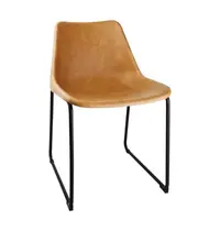 Bolero Stoelen | RODEO | Kunstleer/Staal | Camel | Zwarte Poten | Indoor | 2 Stuks | 455x540x725(h)mm