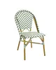 Bolero Stoelen | Rotan/Aluminium | Light Green | Houtlook Frame | In-/Outdoor | Stapelbaar | 2 Stuks | 463x520x890(h)mm 