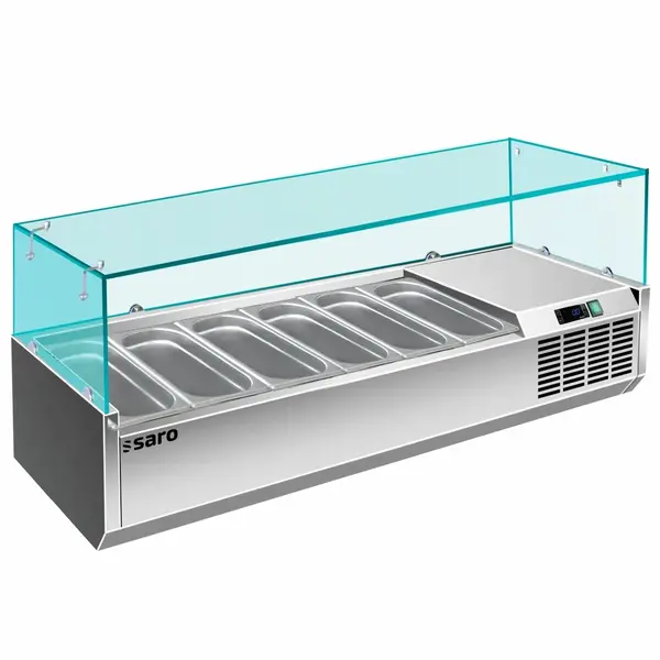 Opzetkoelvitrine | 6x 1/3 GN | +2°C/+8°C | 1400x395x435(h)mm