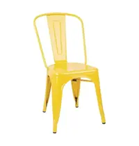 Bolero Stoelen | BISTRO | Staal | Yellow | In-/Outdoor | Stapelbaar | 4 Stuks | 425x510x850(h)mm