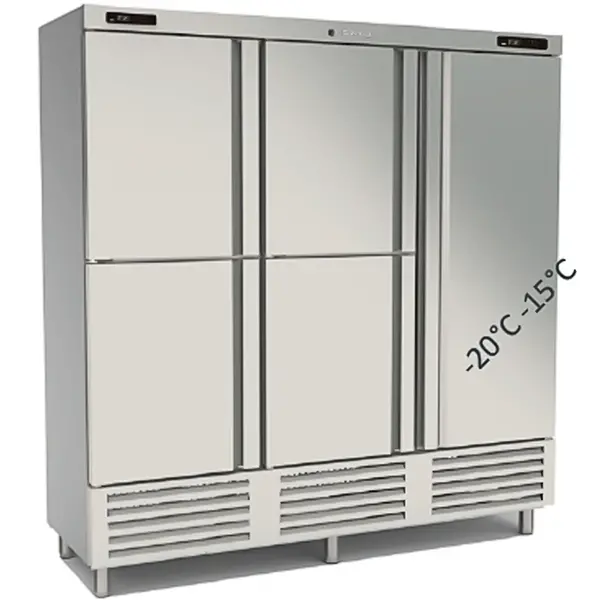 Koel-/Vrieskast | 1725L | RVS | -15°C/-20°C & -2°C/+8°C | Geforceerd | Temperatuur-/Deuralarm | 2055x735x2115(h)mm