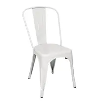 Bolero Stoelen | BISTRO | Staal | White | In-/Outdoor | Stapelbaar | 4 Stuks | 445x520x855(h)mm 