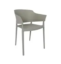 Bolero Stoelen | LORENZO | Kunststof | Grey | In-/Outdoor | Stapelbaar | 2 Stuks | 530x500x775(h)mm