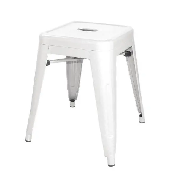 Krukken | BISTRO | Staal | White | In-/Outdoor | Stapelbaar | 4 Stuks | 400x400x460(h)mm