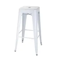 Bolero Barkrukken | BISTRO | Staal | Wit | In-/Outdoor | Stapelbaar | 4 Stuks | 425x425x770(h)mm