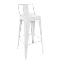 Bolero Barkrukken | BISTRO | Staal | Wit | In-/Outdoor | 4 Stuks | 433x433x942(h)mm