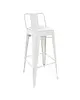 Bolero Barkrukken | BISTRO | Staal | Wit | In-/Outdoor | 4 Stuks | 433x433x942(h)mm 