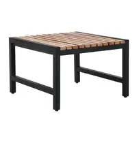 Bolero Krukken | Hout/Staal | Hout (Acacia) | Zwart Frame | In-/Outdoor | 4 Stuks | 450x450x300(h)mm 