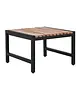 Bolero Krukken | Hout/Staal | Hout (Acacia) | Zwart Frame | In-/Outdoor | 4 Stuks | 450x450x300(h)mm 