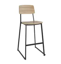 Bolero Barkrukken | BEAUFORT | Hout/Staal | Walnut | Zwart Frame | Indoor | 2 Stuks | 610x510x1145(h)mm