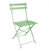 Bolero Opklapbare Stoelen | Staal | Light Green | In-/Outdoor | 2 Stuks | 387x471x800(h)mm