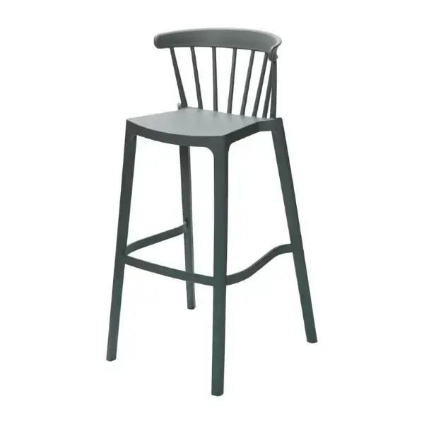 Barkrukken | WINDSON | Kunststof | Green | In-/Outdoor | Stapelbaar | 4 Stuks | 550x560x1030(h)mm