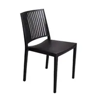 Attends Stoelen | BALTIMORE | Kunststof | Black | In-/Outdoor | Stapelbaar | 4 Stuks | 460x560x820(h)mm 
