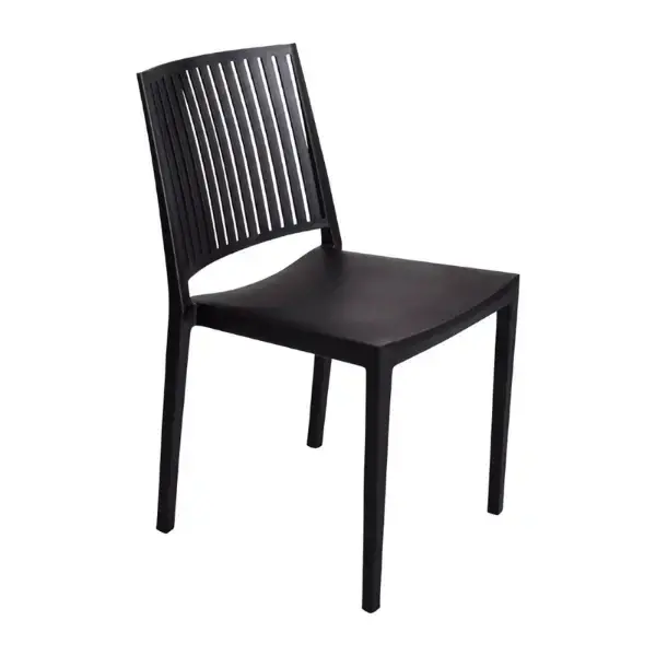 Stoelen | BALTIMORE | Kunststof | Black | In-/Outdoor | Stapelbaar | 4 Stuks | 460x560x820(h)mm
