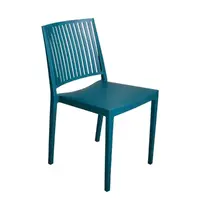 Attends Stoelen | BALTIMORE | Kunststof | Blue | In-/Outdoor | Stapelbaar | 4 Stuks | 460x560x820(h)mm