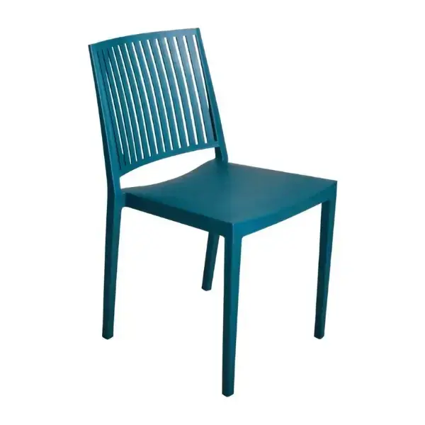 Stoelen | BALTIMORE | Kunststof | Blue | In-/Outdoor | Stapelbaar | 4 Stuks | 460x560x820(h)mm