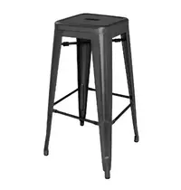 Bolero Barkrukken | BISTRO | Staal | Black | In-/Outdoor | Stapelbaar | 4 Stuks | 425x425x770(h)mm
