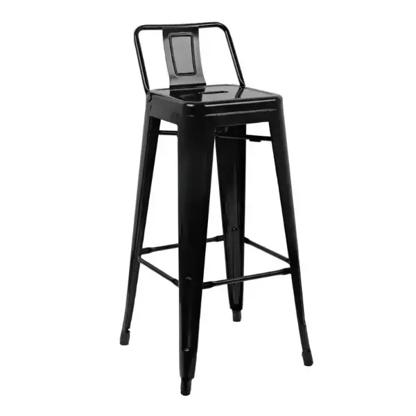 Barkrukken | BISTRO | Staal | Black | In-/Outdoor | 4 Stuks | 430x430x940(h)mm