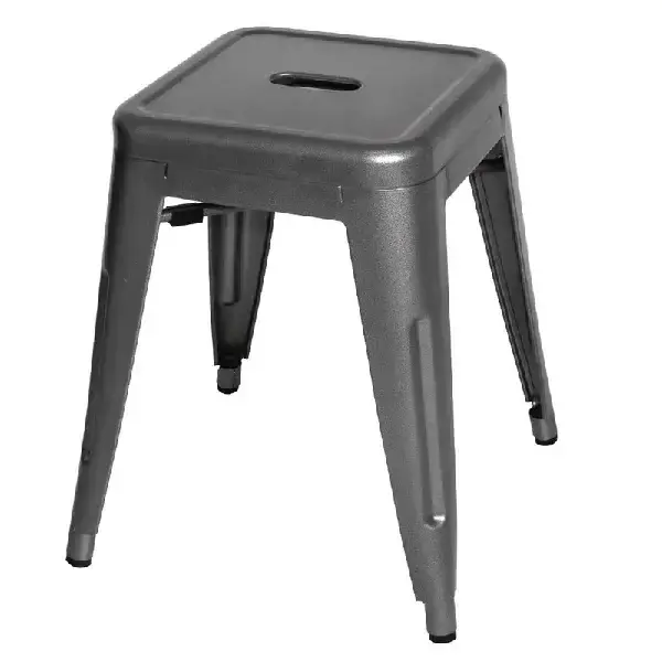 Krukken | BISTRO | Staal | Grey | In-/Outdoor | Stapelbaar | 4 Stuks | 400x400x460(h)mm