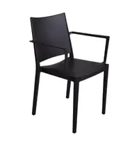 Attends Stoelen | FLORENCE | Kunststof | Black | In-/Outdoor | Stapelbaar | 4 Stuks | 460x560x820(h)mm