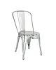 Bolero Stoelen | BISTRO | Staal | Silver | In-/Outdoor | Stapelbaar | 4 Stuks | 425x510x850(h)mm 