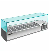 Saro Opzetkoelvitrine | 7x 1/4 GN | +2°C/+8°C | 1500x335x435(h)mm