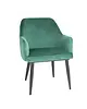 Bolero Stoelen | LIA VELVET | Fluweel/Metaal | Dark Green | Grijze Poten | Indoor | 2 Stuks | 580x506x810(h)mm 