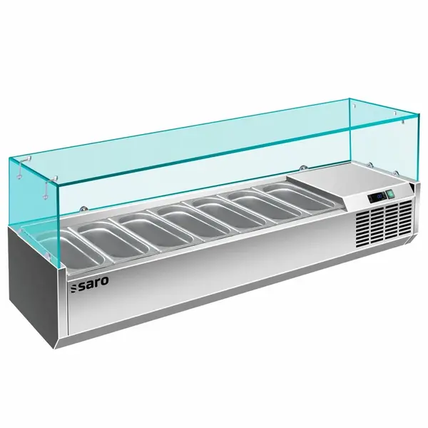 Opzetkoelvitrine | 7x 1/4 GN | +2°C/+8°C | 1600x335x435(h)mm