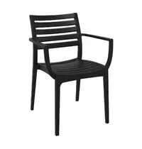 Siesta Stoelen | ARTEMIS | Kunststof | Black | In-/Outdoor | Stapelbaar | 2 Stuks | 580x580x820(h)mm