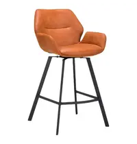 HC Barkrukken | PERLA | Leer/Metaal | Camel | Zwarte Poten | Indoor | 2 Stuks | 510x570x1100(h)mm 