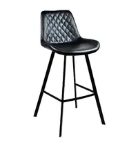 HC Barkrukken | EMPERIO | Kunstleer/Metaal | Black | Zwarte Poten | Indoor | 2 Stuks | 500x500x1080(h)mm 