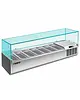 Saro Opzetkoelvitrine | 7x 1/3 GN | +2°C/+8°C | 1600x395x435(h)mm 