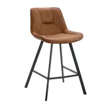 HC Barkrukken | CARMEN | Leer/Metaal | Camel | Zwarte Poten | Indoor | 2 Stuks | 500x550x1100(h)mm
