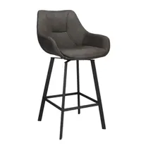 HC Barkrukken | BIAS | Microleder/Metaal | Anthracite | Zwarte Poten | Indoor | 2 Stuks | 500x570x950(h)mm 