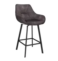 HC Barkrukken | BIAS | Fluweel/Metaal | Anthracite | Zwarte Poten | Indoor | 2 Stuks | 500x570x950(h)mm