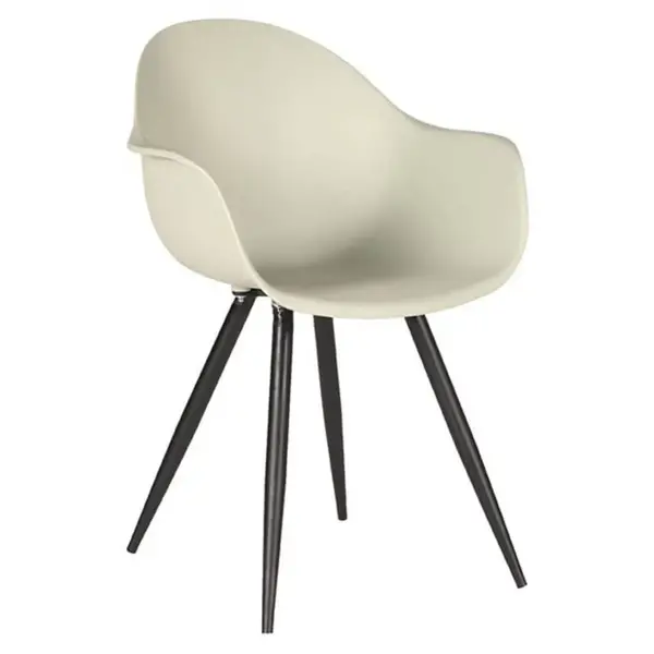 Stoelen | LIVA | Kunststof/Metaal | Breeze | Zwarte Poten | In-/Outdoor | 2 Stuks | 580x540x850(h)mm