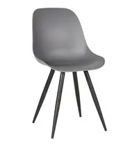 HC Stoelen | MONA | Kunststof/Metaal | Anthracite | Zwarte Poten | In-/Outdoor | 2 Stuks | 460x540x880(h)mm