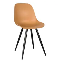 HC Stoelen | MONA | Kunststof/Metaal | Ochre | Zwarte Poten | In-/Outdoor | 2 Stuks | 460x540x880(h)mm