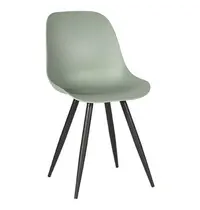 HC Stoelen | MONA | Kunststof/Metaal | Forest | Zwarte Poten | In-/Outdoor | 2 Stuks | 460x540x880(h)mm